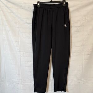 Adidas Joggers Men's Large Black ClimaWarm Tapered Leg Soft Stretch 2 Pockets